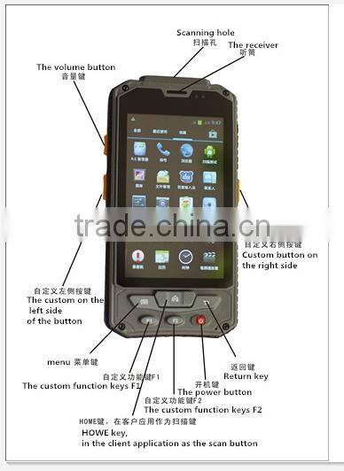 UHF handheld RFID reader Android 4.0 WIFI GPRS Bluetooth for inventory tracking