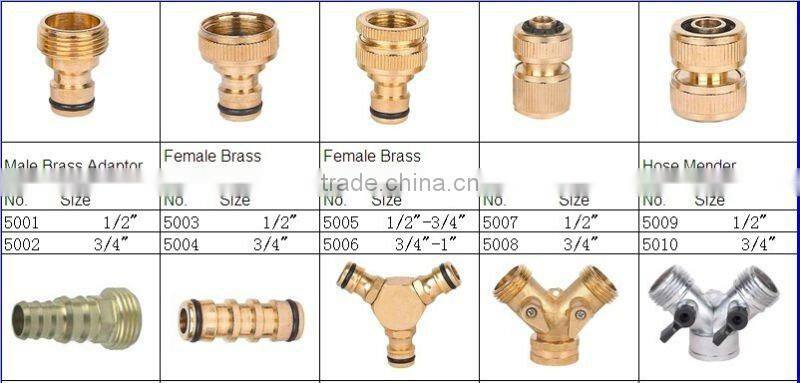 Garden brass hose fittings