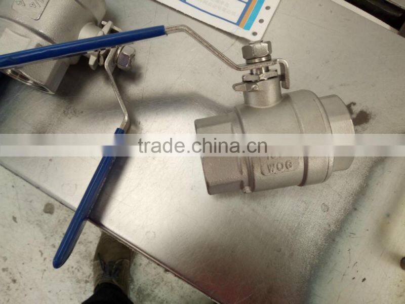 High standard 2 pcs threadedsteel ball valve