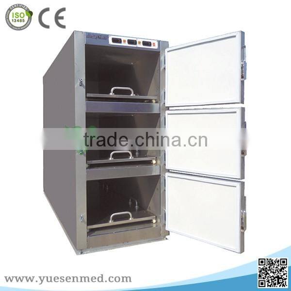 YSSTG0103 three corpses 3 bodies stainless steel hospital cadaver freezer
