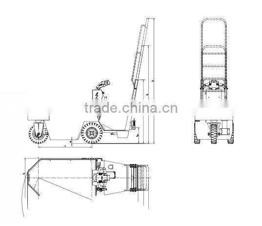 CE approval Useful Goods carrier 2.5T Electric tow tractor