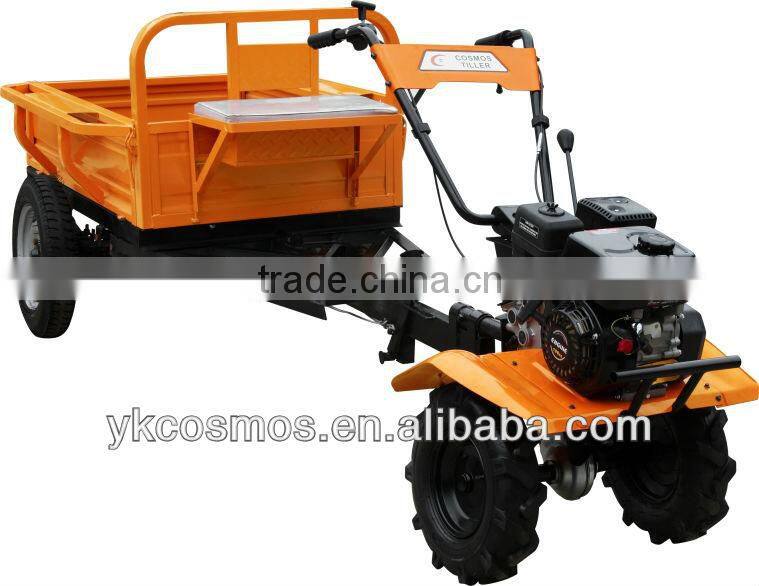Small petrol tiller with walking tractor