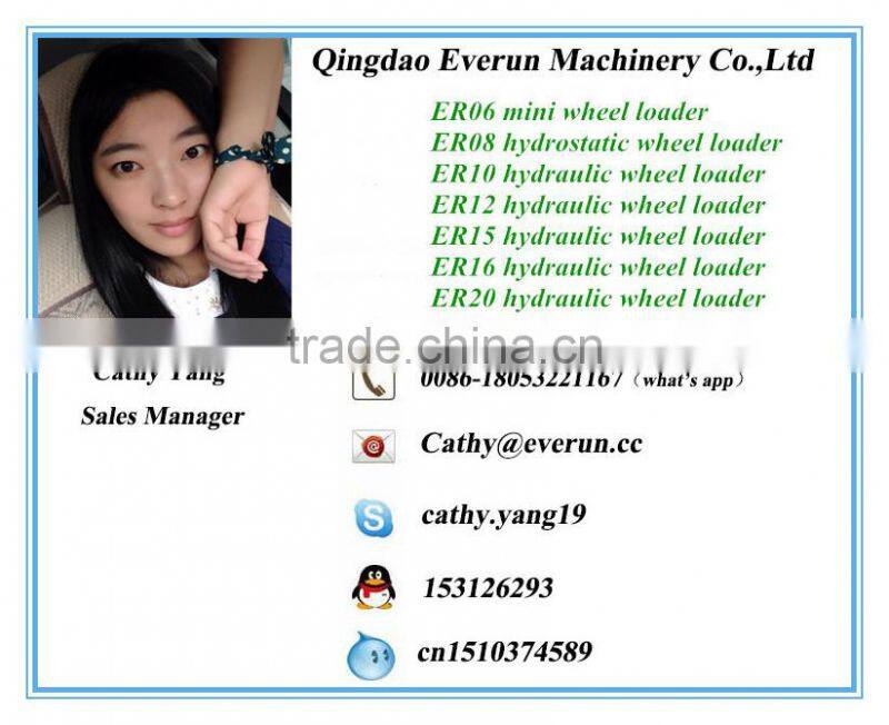 Everun brand best seller ER15 front end loader with snow plough