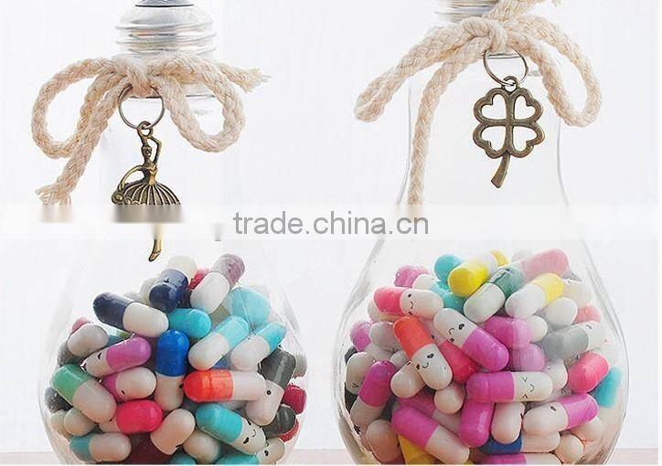 16oz Leak-proof Bulb Water Bottle Cute Milk Juice Light Bulb Bottle 500ml