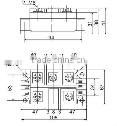MDS200A three phase rectifier bridge