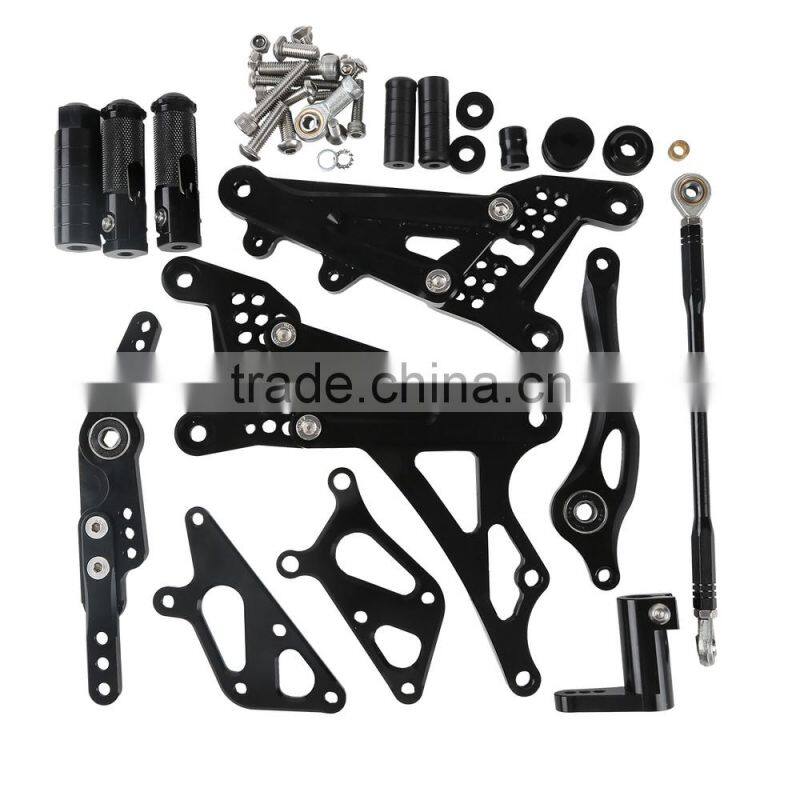 Details about Black Aluminum CNC Front Foot Pegs Rest Set For Yamaha YZF R1 1000 2007-2008