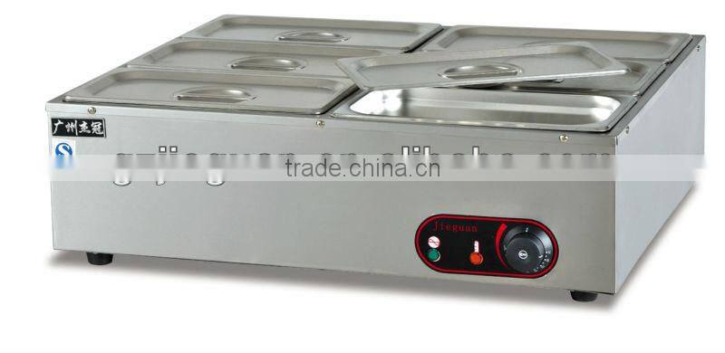 electric 6 tanks bain marie warmer