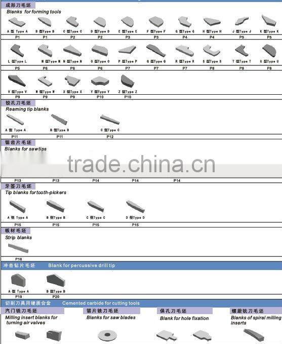 Tungsten carbide cutter for wood working