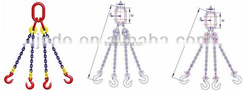 Customized safe lifting chain slings
