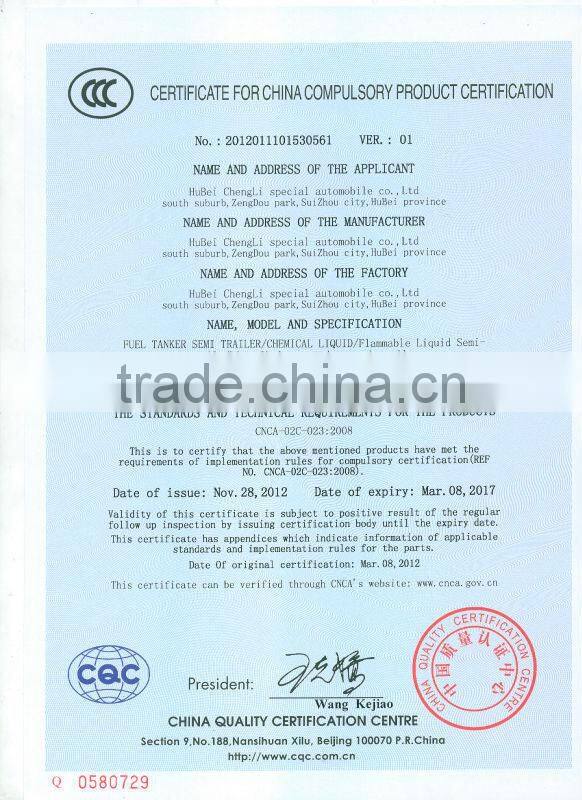 CLW 3 Axles Oil Tank Trailer Sale 55000L