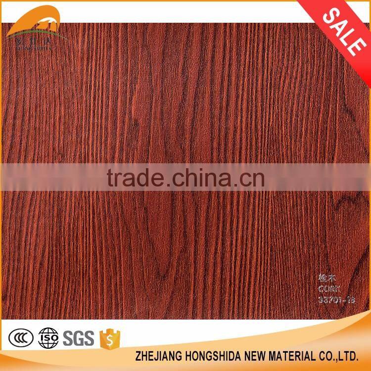 Hot sale adhesive thin film wood grain paper, self adhesive protective film
