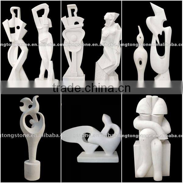 White Marble Stone Abstract Statue Carving