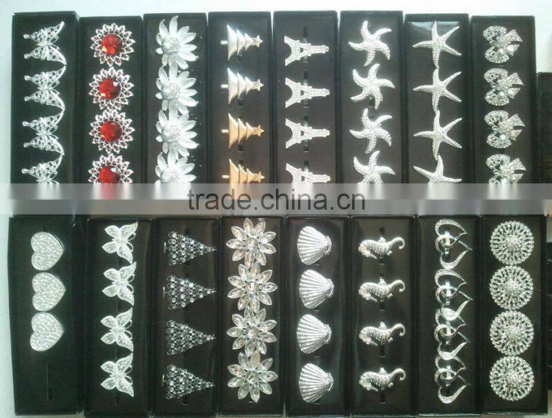 decorative butterfly zinc alloy napkin ring with rhinestones