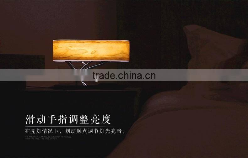 2017 Cool Wooden Tree Design WiFi/Qplay/DLNA Wireless Speaker With LED Light,Creative Music Lamp Support Phone Wireless Charging