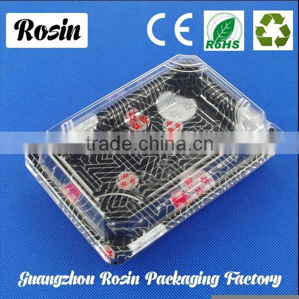 anti-fog functional dessert box / disposable sushi tray take-out packaging