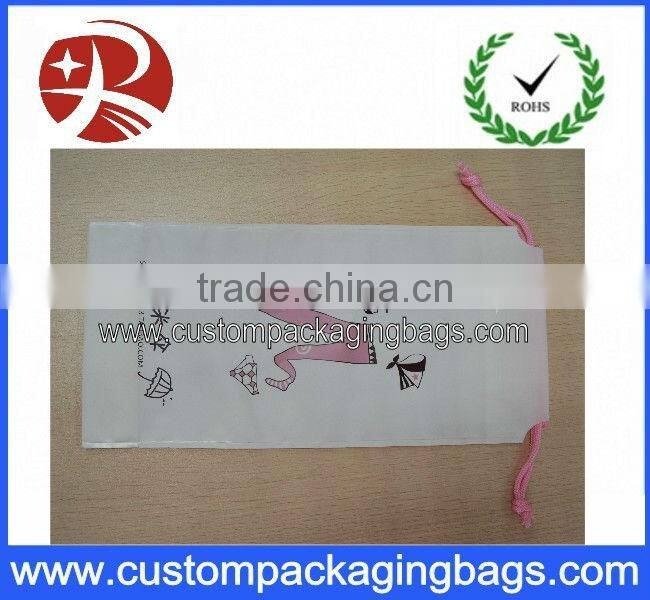 Drawstring Tote Clear Plastic Bags 16" X 18" NEW