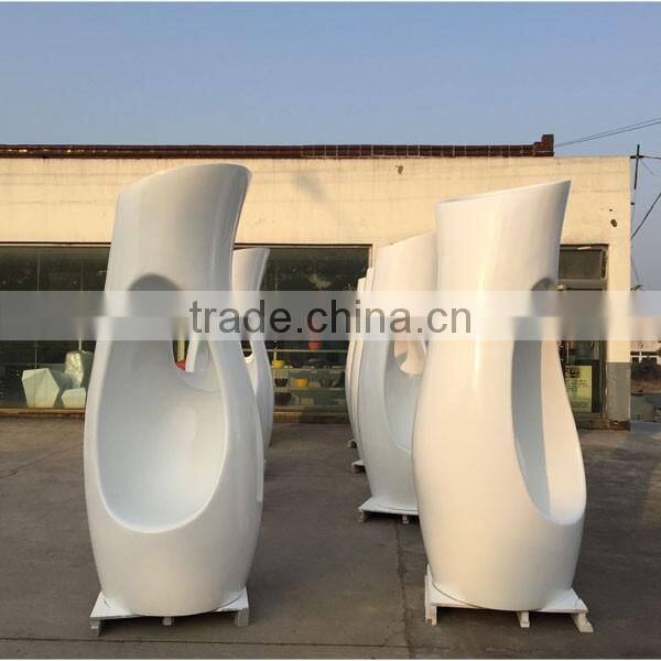 FO-363 New garden white fiberglass flower pot