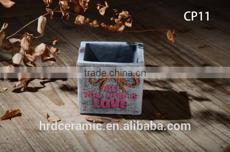 popular envoirmental cement decorative plant pots indoor