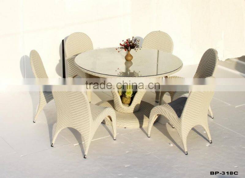 Aluminum Tube and Waterproof Wicker Table and Chairs