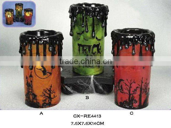 ceramic pumpkin --dolomite candle holder--electricplate finished pumpkin--Halloween Pumpkin Candle Holder