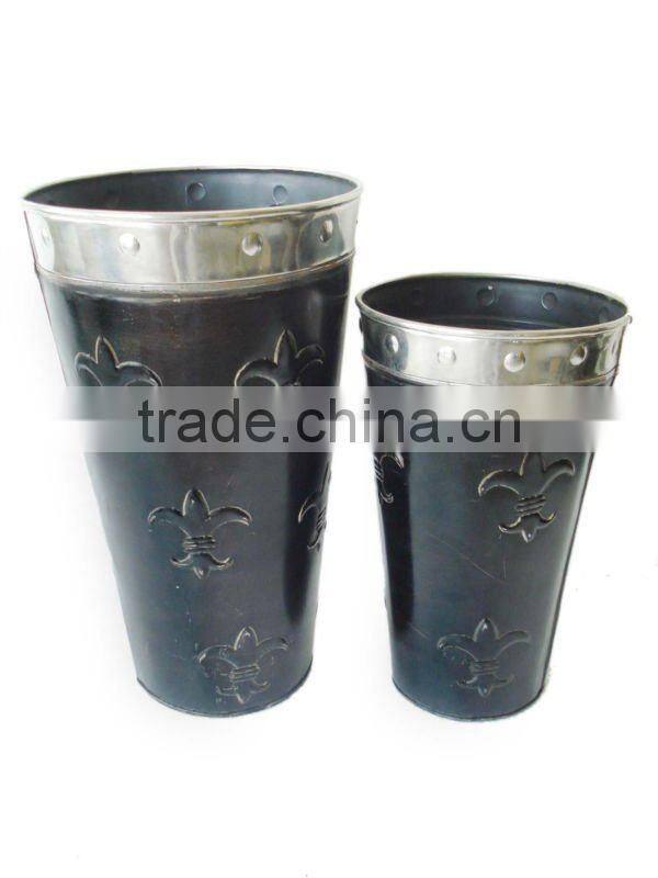 Fleur de lis planters, Long Window Planters