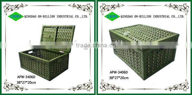 Durable wicker storage boxes&bins