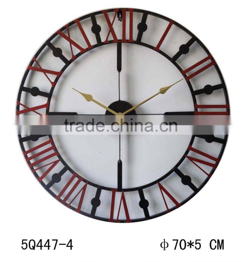 irregular 80"D antique black metal clock wall decorative