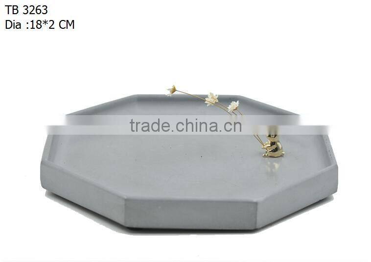 Handmade Concrete Tray Industrial Organization Storage Modern Decor Jewelry