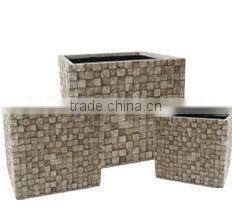 fiberglass flower pot cube gardening flower planters