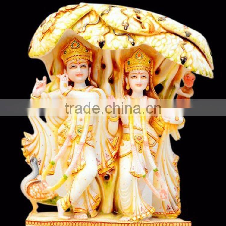 Regional Feature antique stone crarving marble radha krishna statue