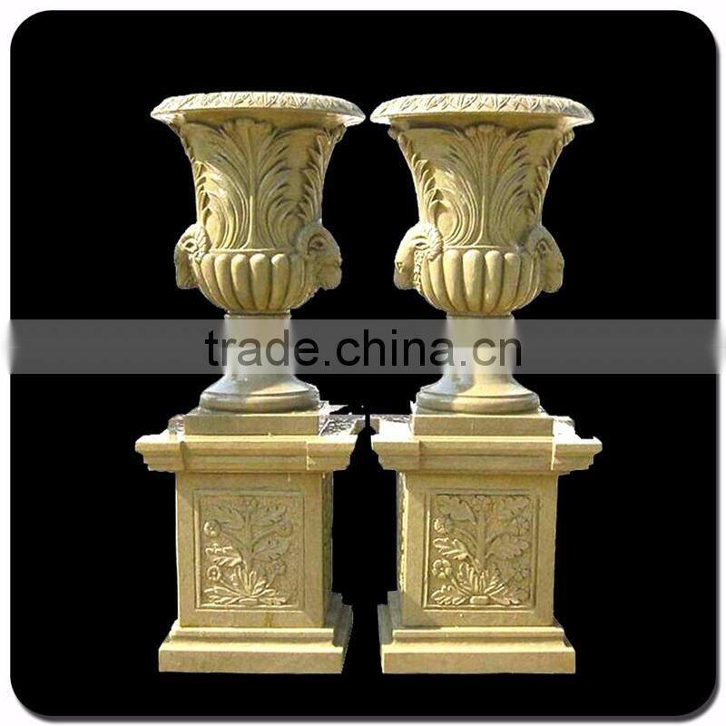 Decorative garden stone pot flowerpot stand for sale