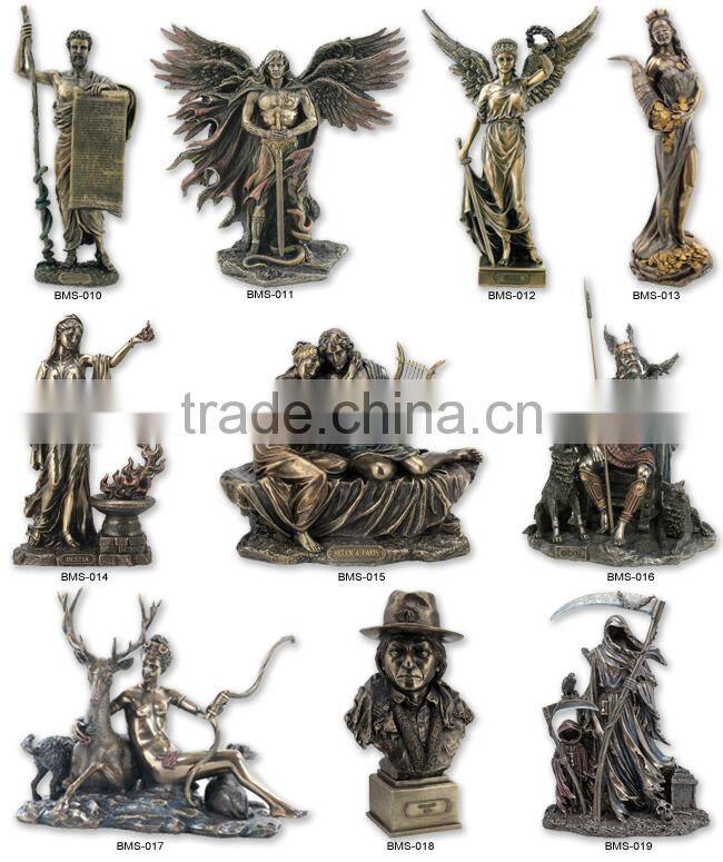 2016 hot sale home decor antique bronze warrior statue