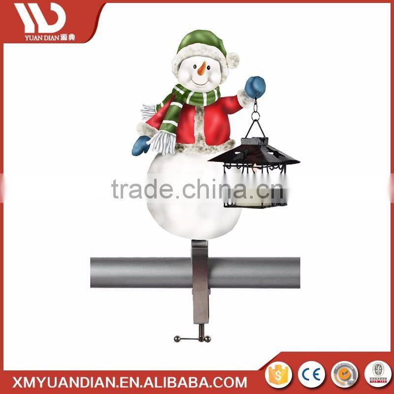 Christmas Ornament Santa Led Christmas Snow Lantern Light For Fence Decoration