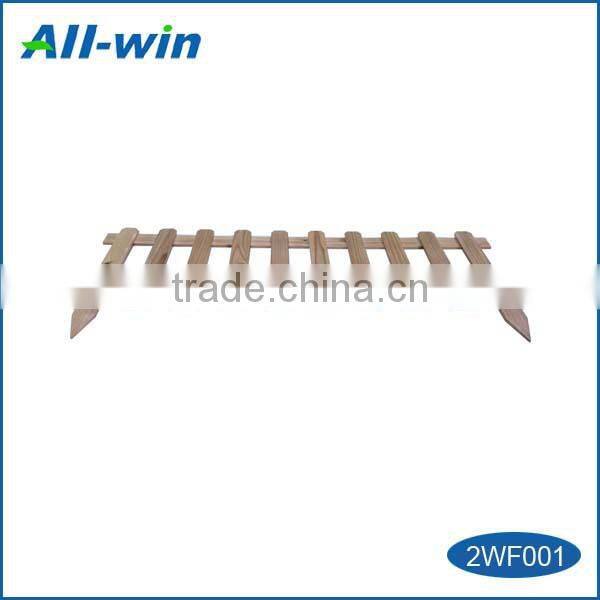 wooden garden fence, timber picket fence with extended spiked end sections
