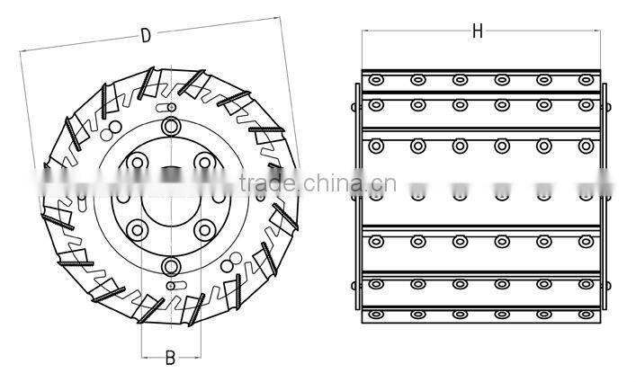 High Speed Errated Hydraulic Cutterhead