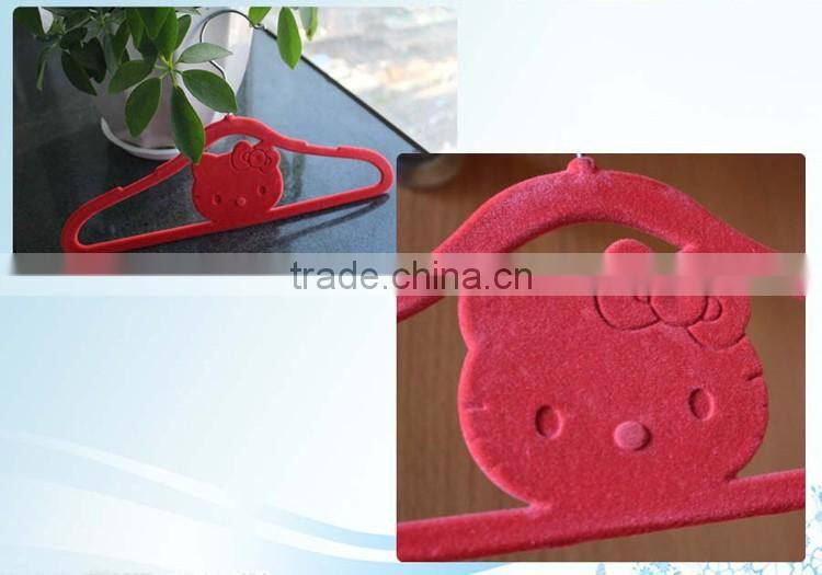 Velvet hanger for children in red