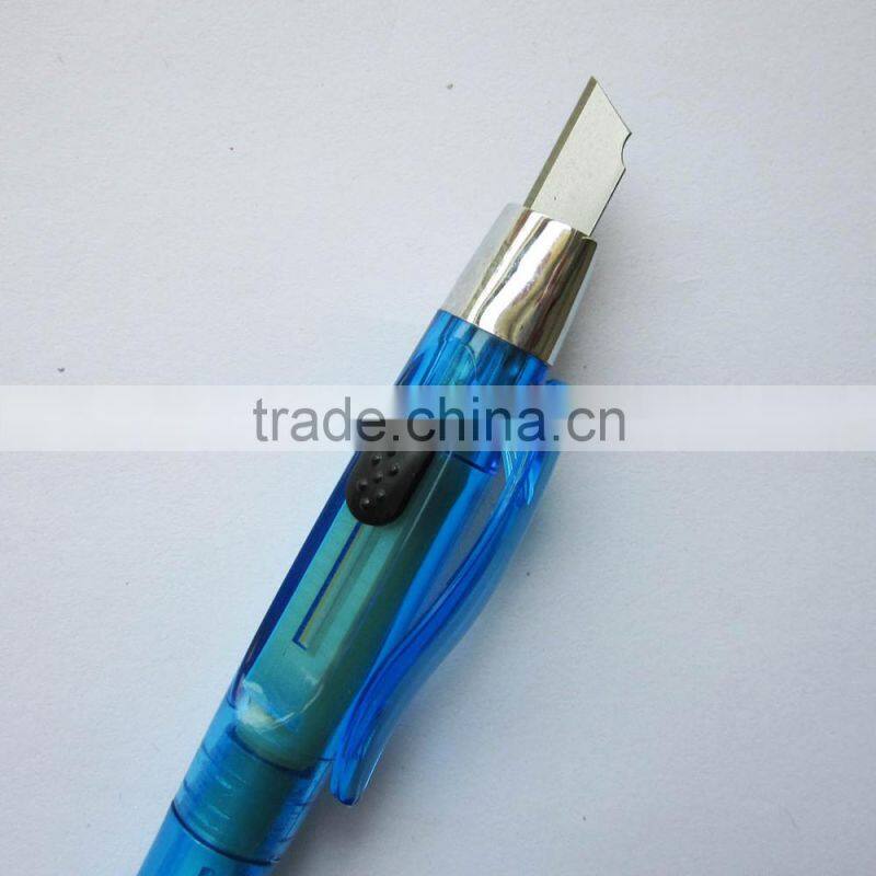 Multi functional promotional ball pen with knife