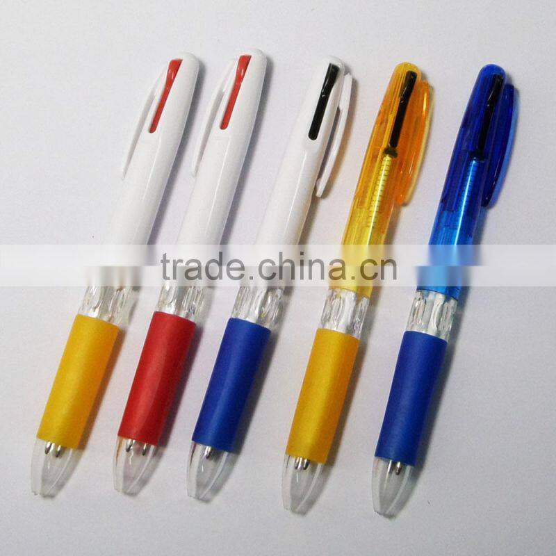 2014 cheapest plastic 2 color ballpoint pen