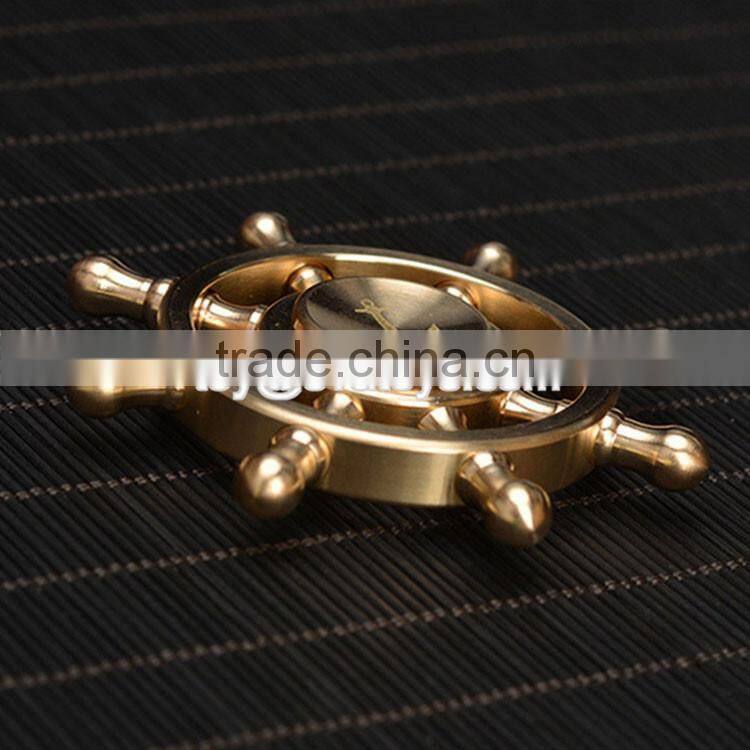 No Noise 8 angle 360 round metal finger gyro hand spinner toy W01A288