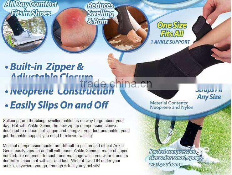 New Ankle brace Zip Up Compression Support One Size Fits All