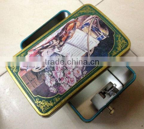 Christmas Metal Music Tin, Music Box