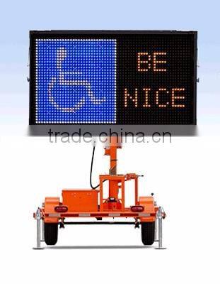 Solar Led Color Message Signs For Traffic Management, Outdoor 5 color VMS