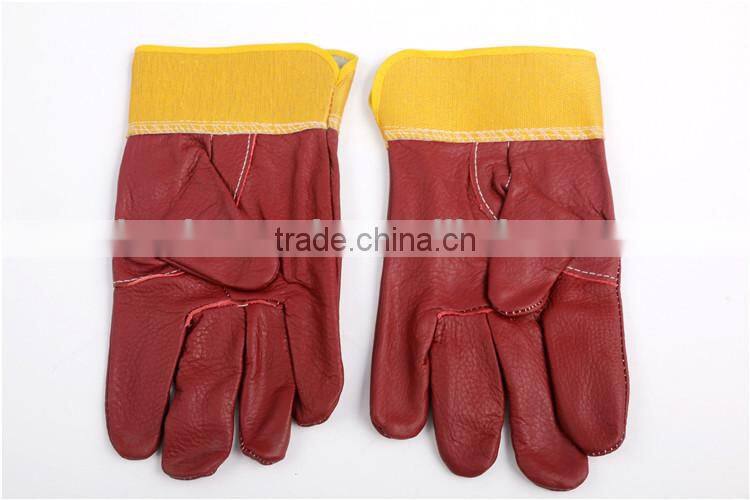 Professional welding goves with high quality of 11'' and 18'' yellow color