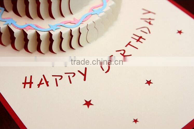 New Arrival Happy Birthday 3D Greeting Card Happy Birthdaycake 3D Birthday Greeting Cards
