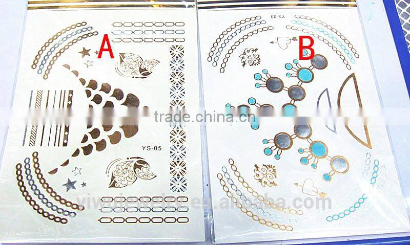 T001-014 Women Beauty Tattoo Stencil Printer Body Art Tattoo Choker Necklace Design