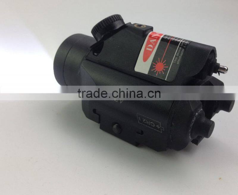 Erains TAC Optics Tactical Compact Pistol Weapon 225 Lumens Q5 LED Flashlight with 45 Degree 25 Lumens Red LED Light /Torch