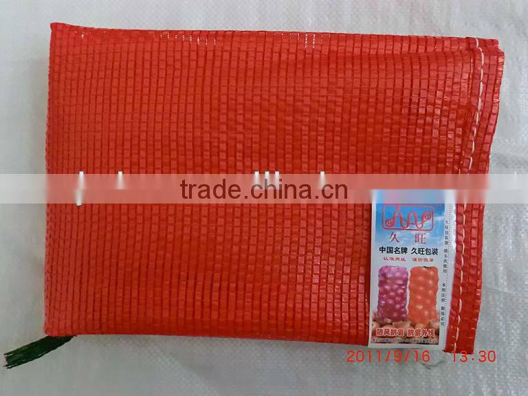 Fruit mesh bags with darwstring, raschel mesh sack for fruits