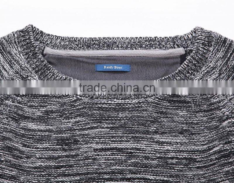 European fashion design color combination pullover knit sweater