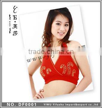 Trendy Yellow GOld Short Sleeve 100% Cotton Dance Trainin g Wear tops