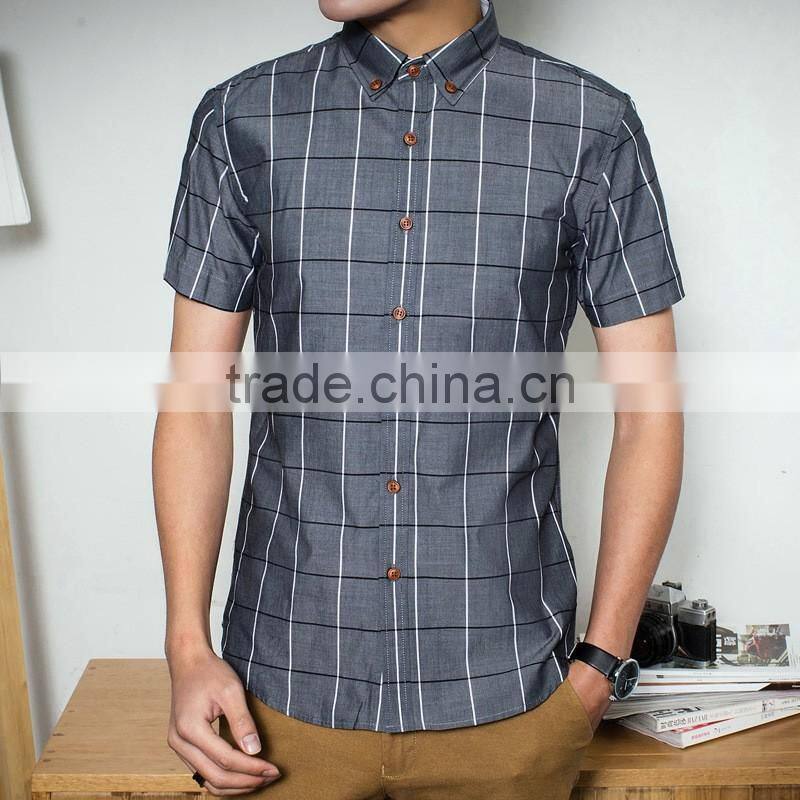 2016 New Fashion Cotton Men Dress business Shirt Slim Fit Shirts For Men Short Sleeve shirts
